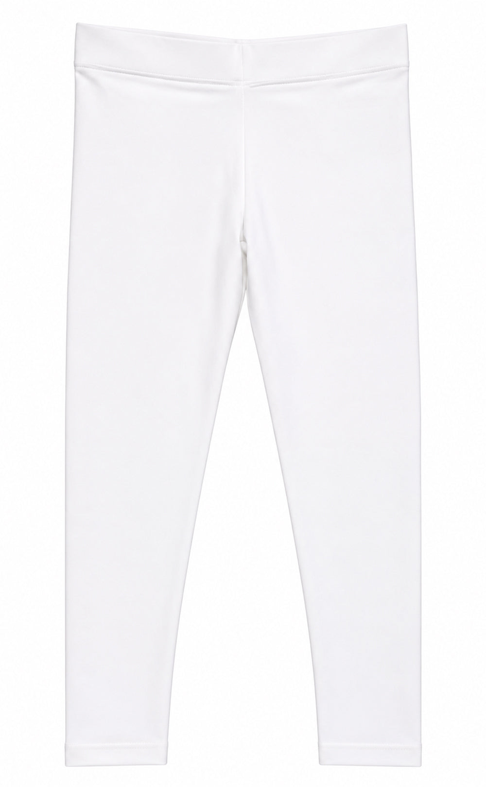 White Cotton Stretch Ankle Length Legging