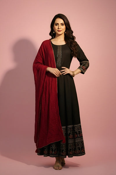 Kalamkari-inspired kurti set