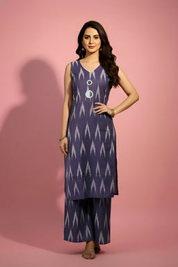 Ikat Kurti Set