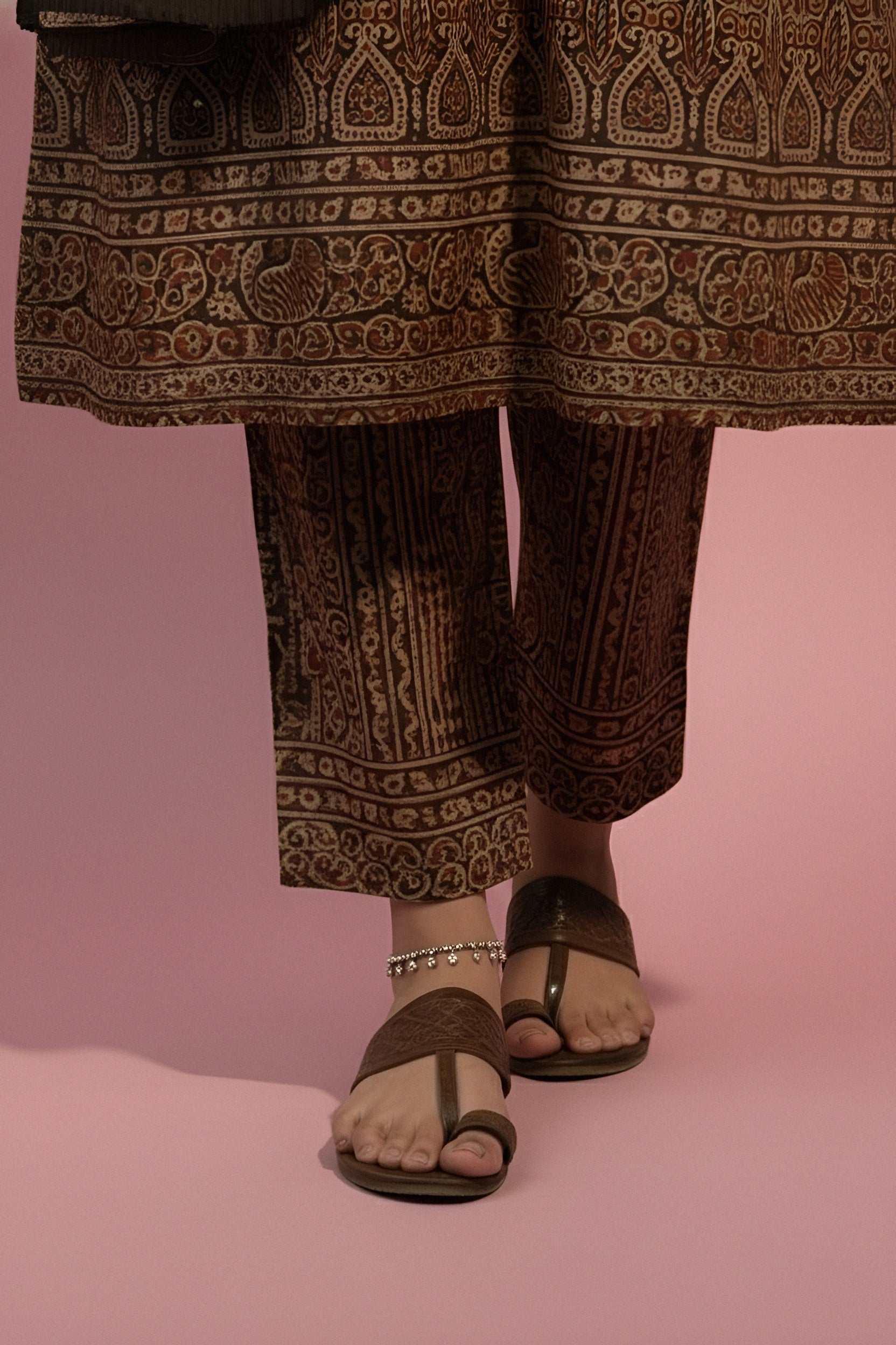 Ajrakh Printed Kurti Set