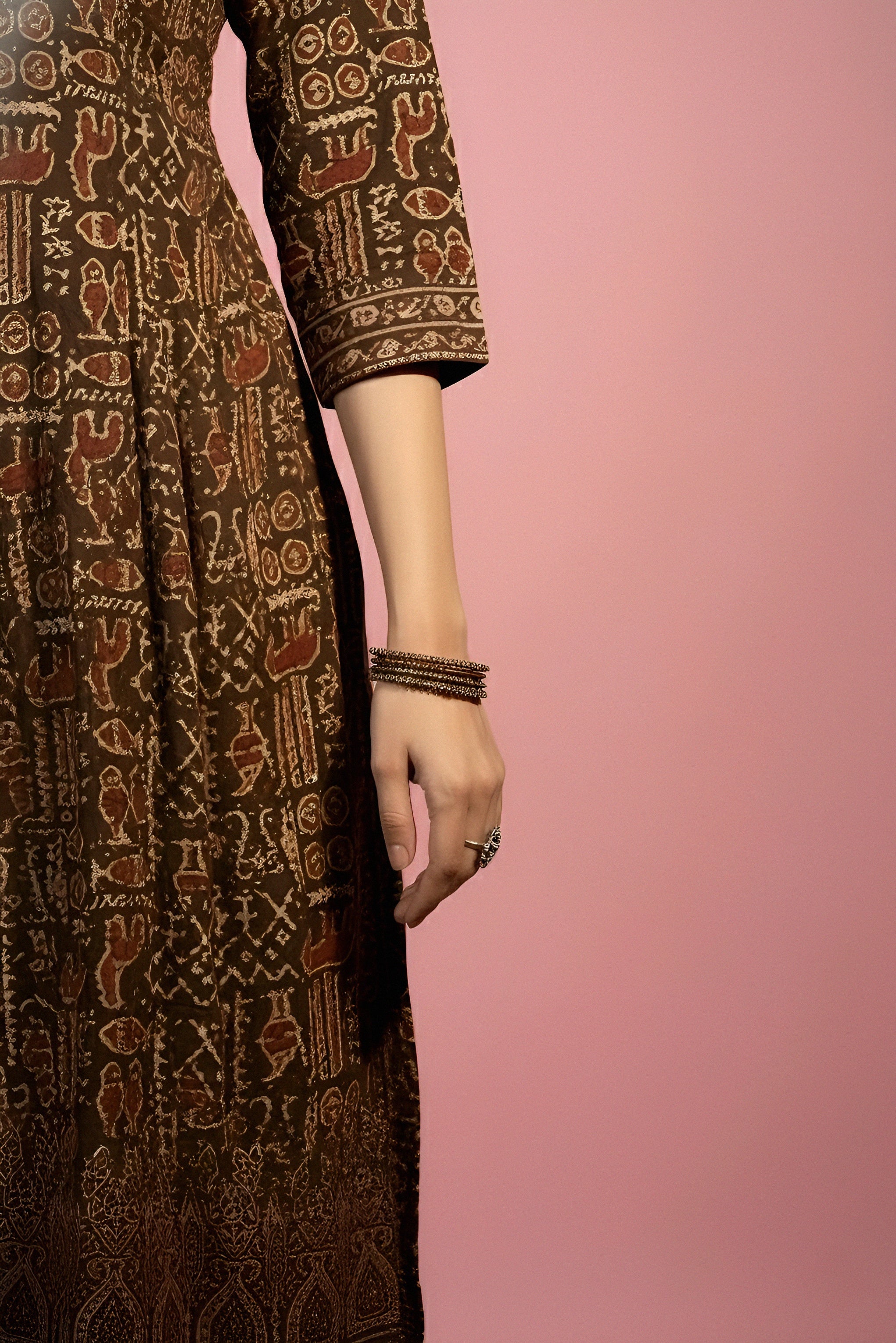 Ajrakh Printed Kurti Set