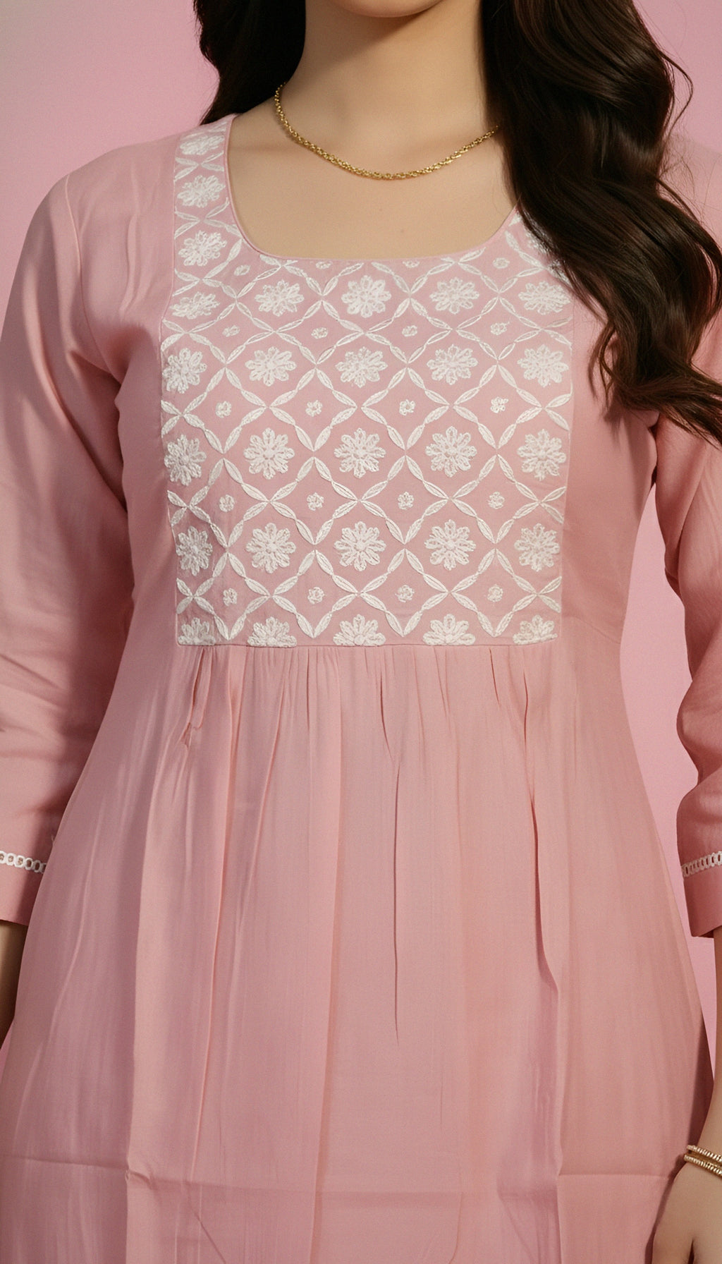 Pink Flare kurti set