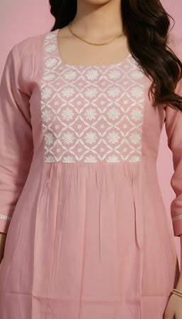 Pink Flare kurti set