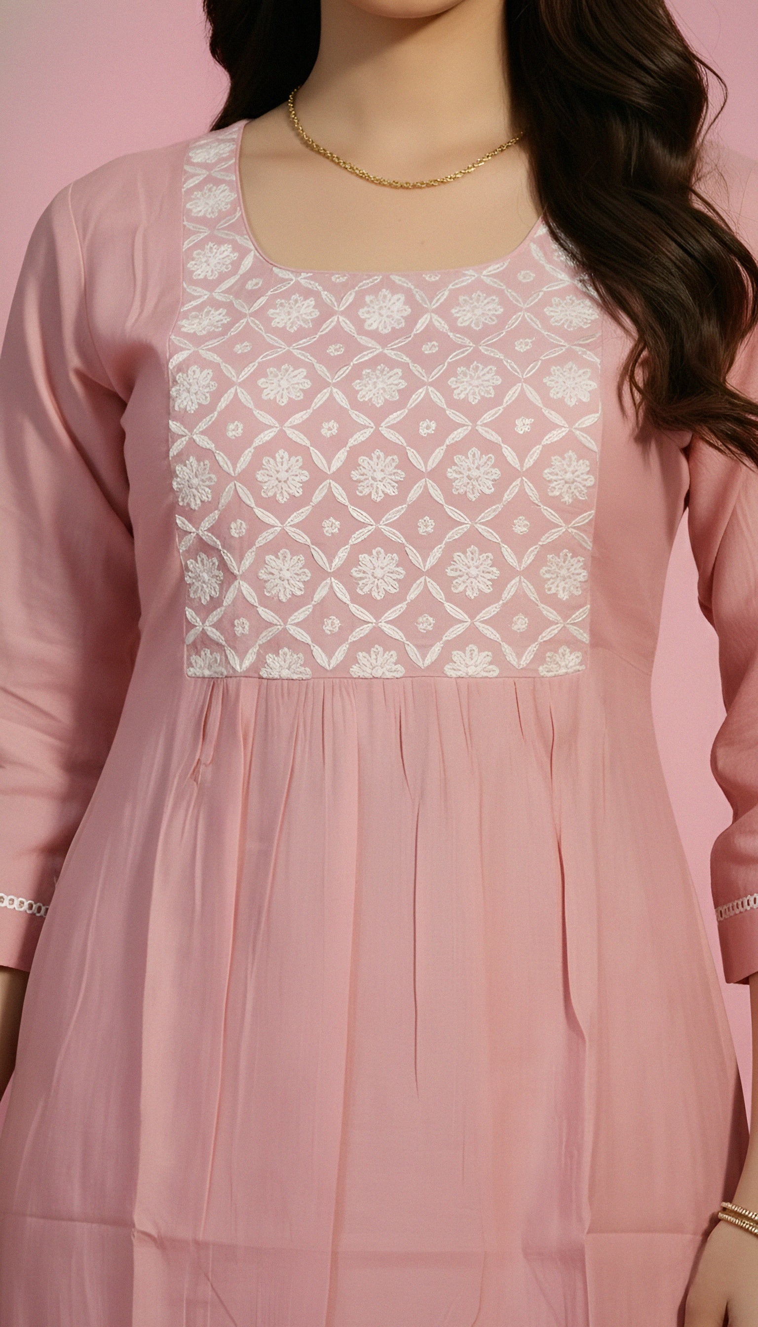 Pink Flare kurti set