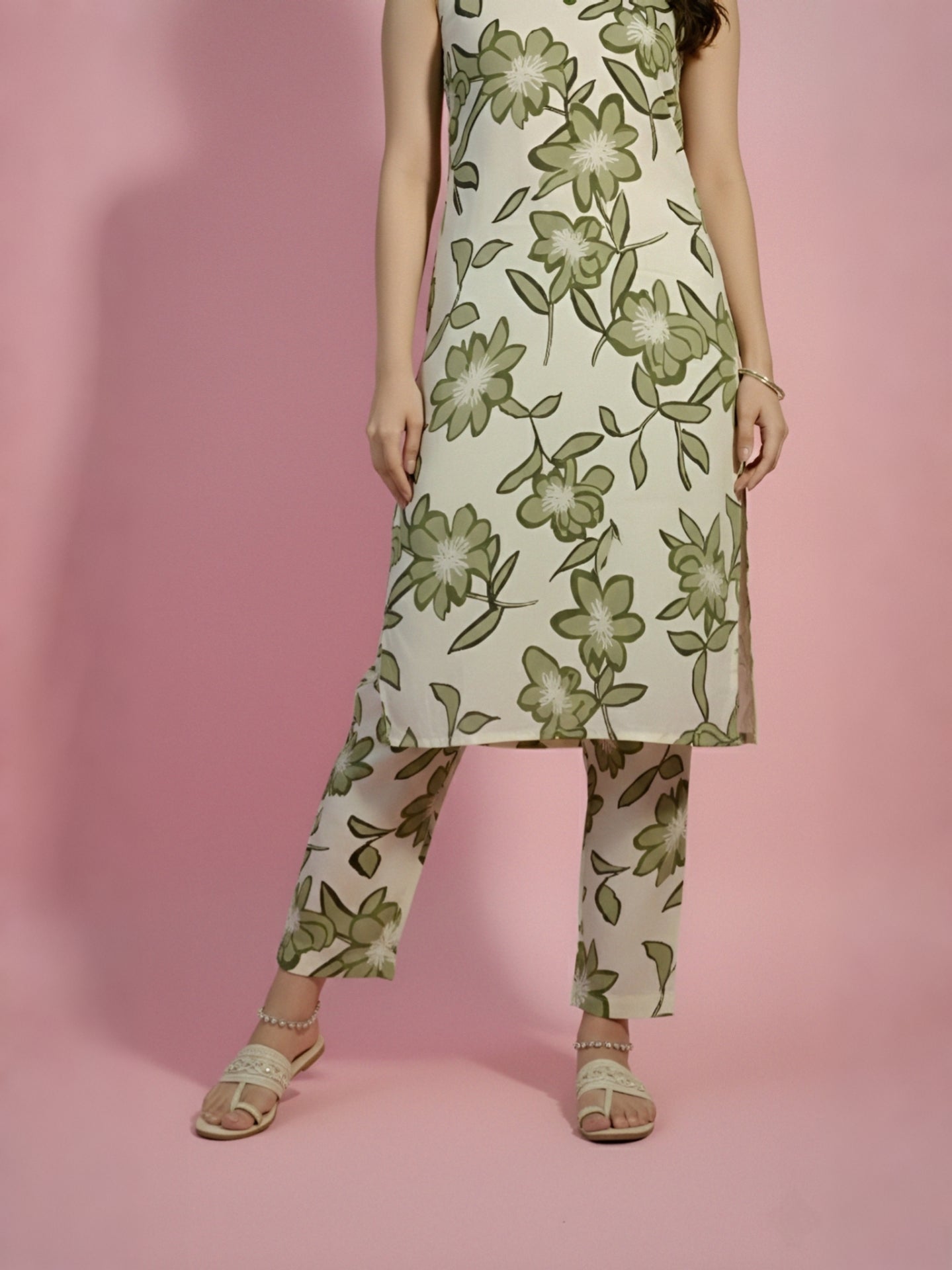 Floral Printed Cord Set