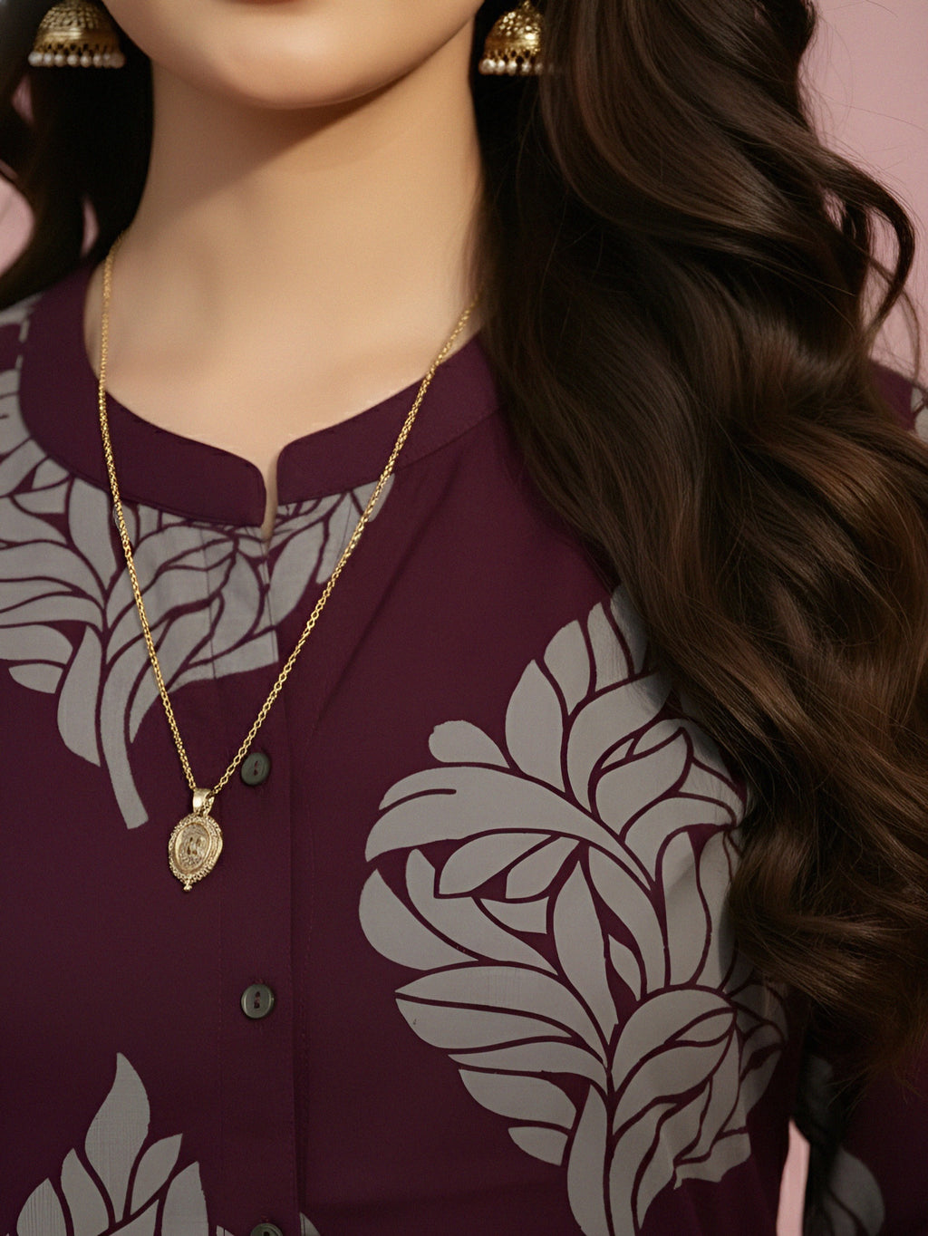 Printed Rayon Kurti Gown Set