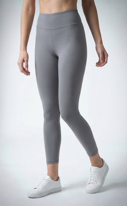 Grey Cotton Stretch Ankle Length Legging