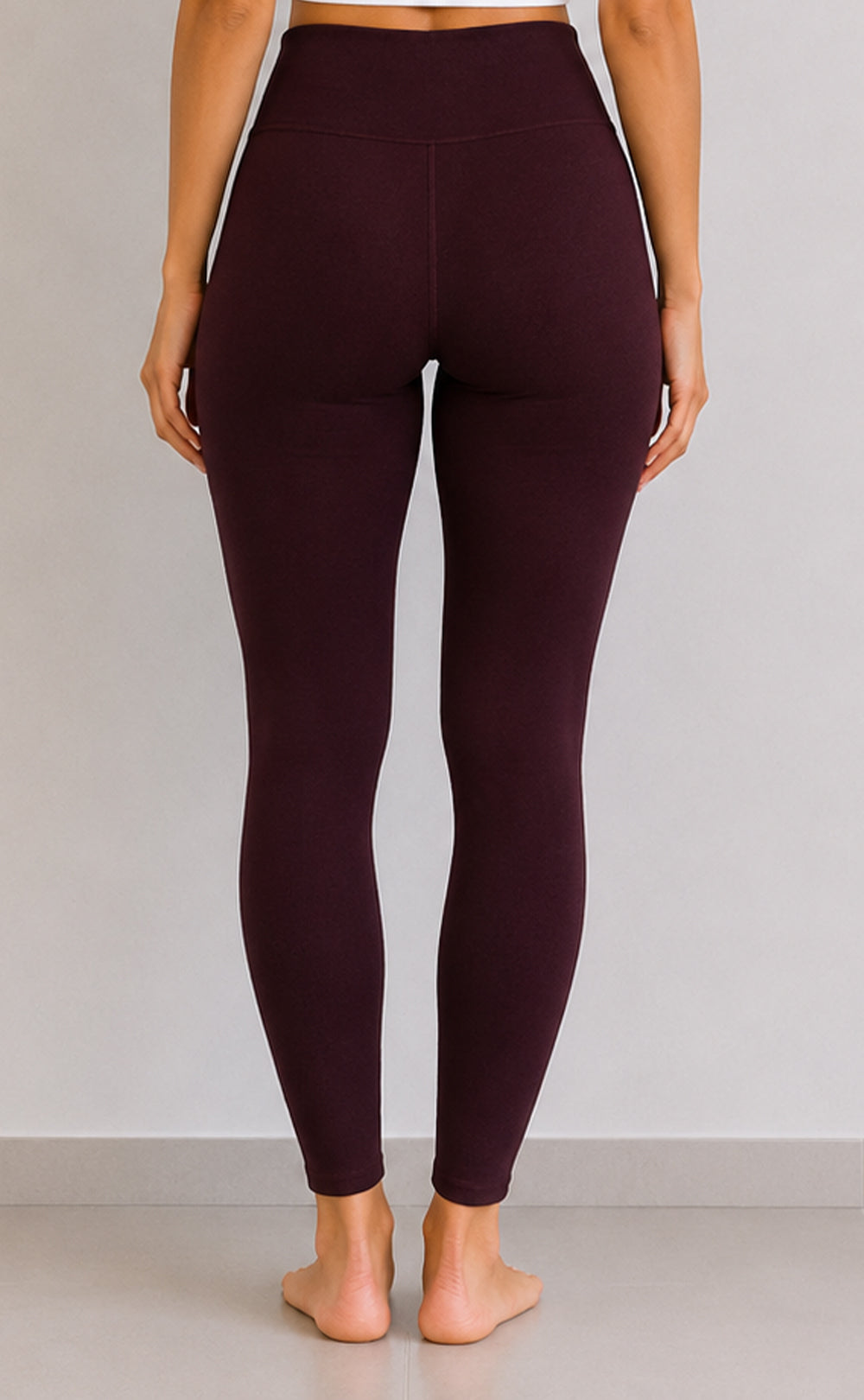 Dark Chocolate Brown Cotton Stretch Ankle Lenght Legging
