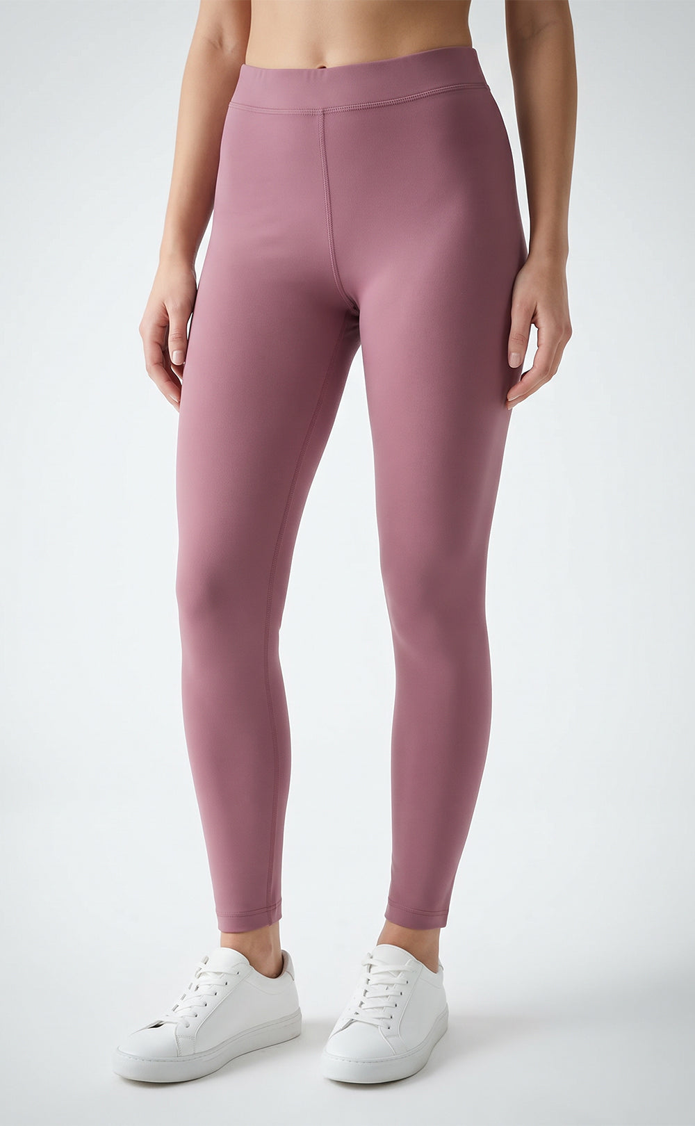 Mauve Cotton Stretch Ankle Length Legging