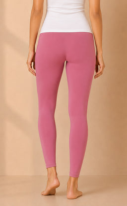 Light Pink Cotton Stretch Ankle Length Legging