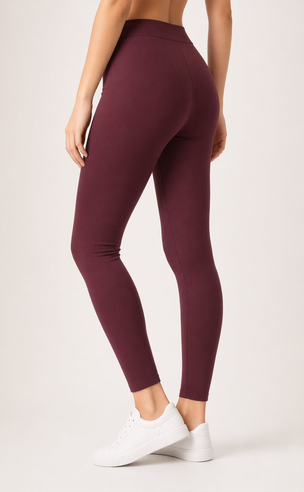 Pinkish Brown Cotton Stretch Ankle Length Legging