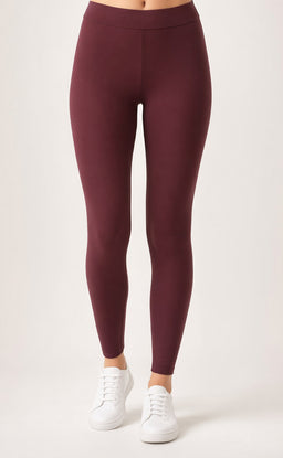 Pinkish Brown Cotton Stretch Ankle Length Legging
