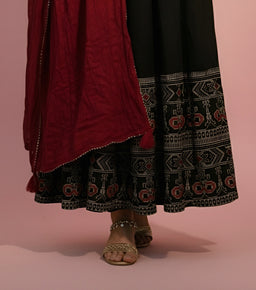 Kalamkari-inspired kurti set