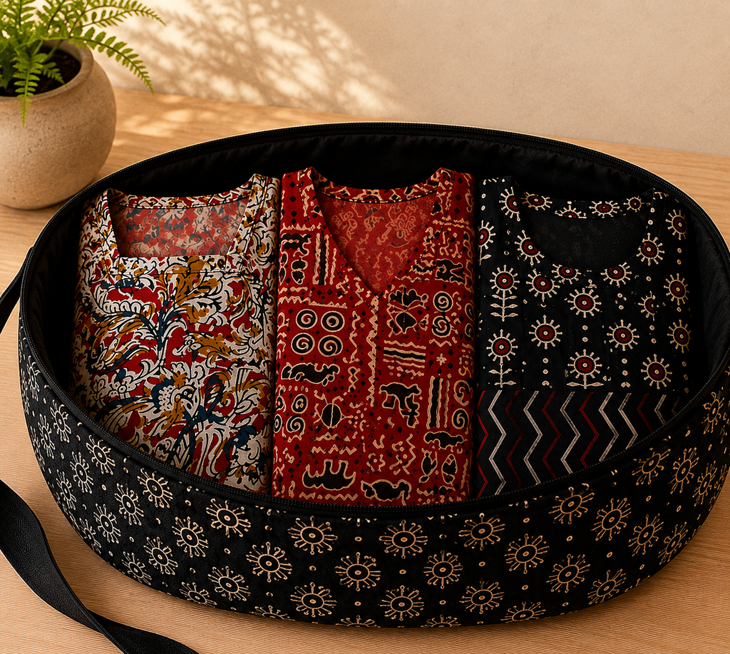 Cotton Long Straight Kurtis Combo – Pack of 3 with Free Cotton Sling Bag