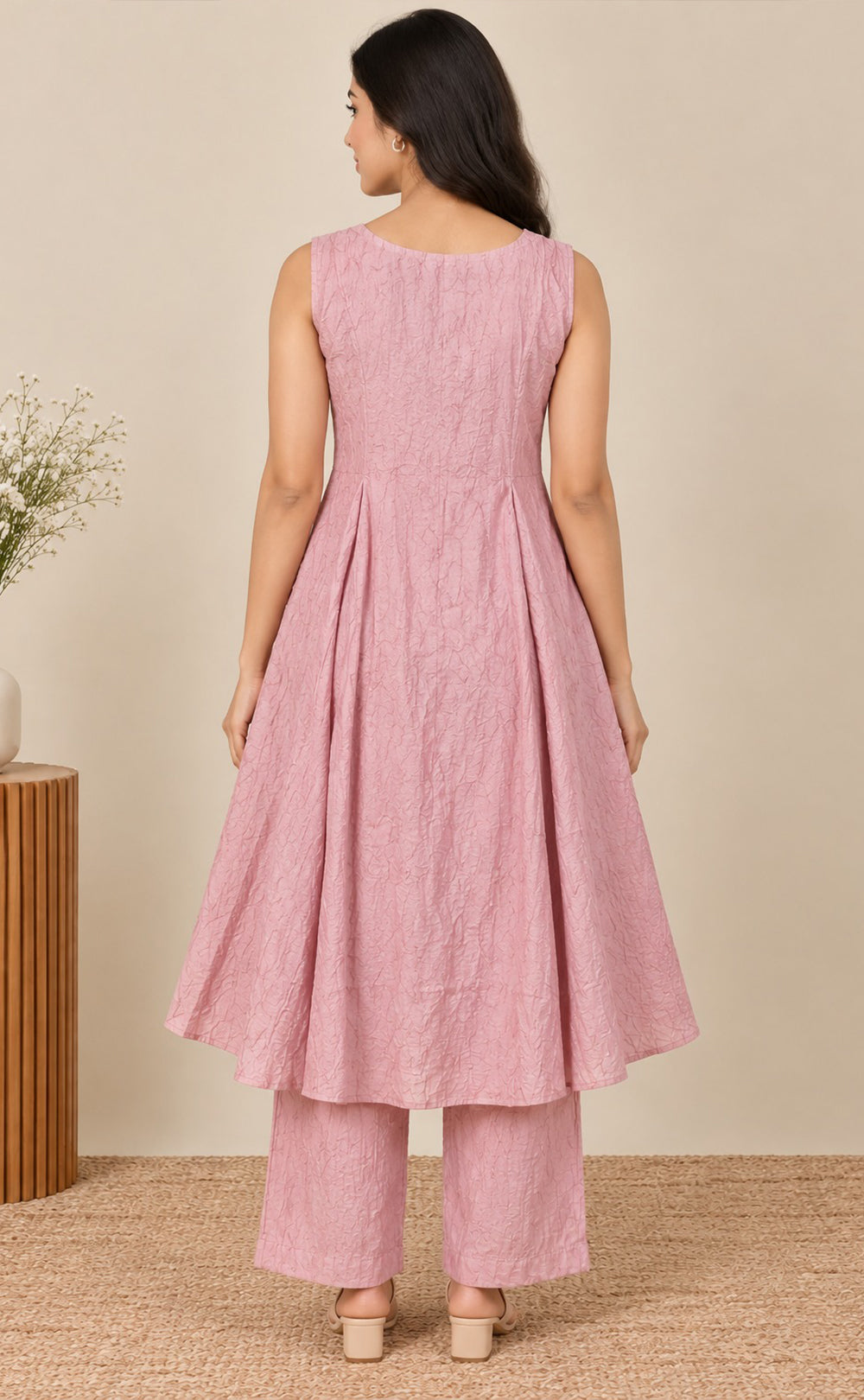 Peach Pink Vatican Beats Work Co-ord Set