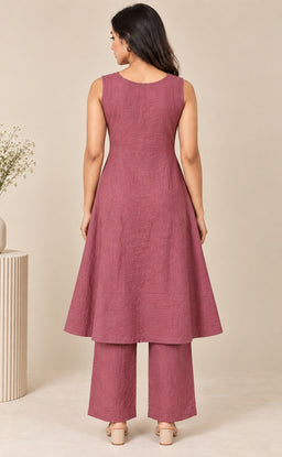 Dark Maroon Vatican Beats Work Co-ord Set
