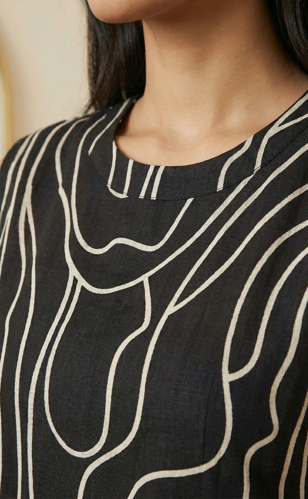 Black rayon Zebra printed matching plazo set