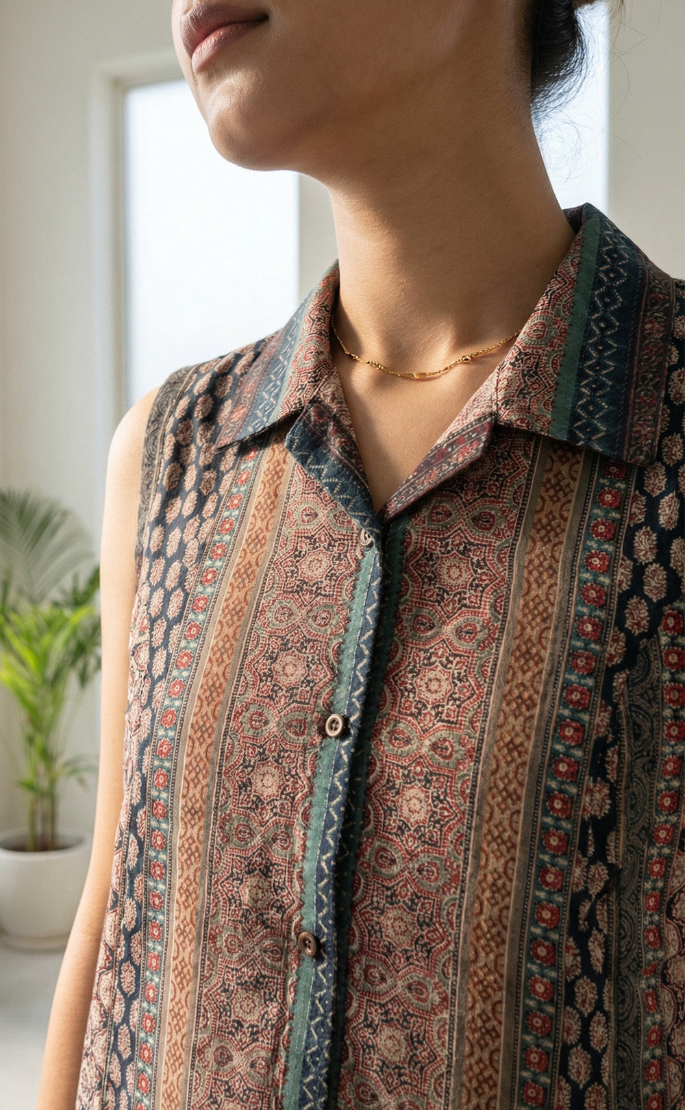 Teal Blue silk Modal all over printed  Co-ord Set