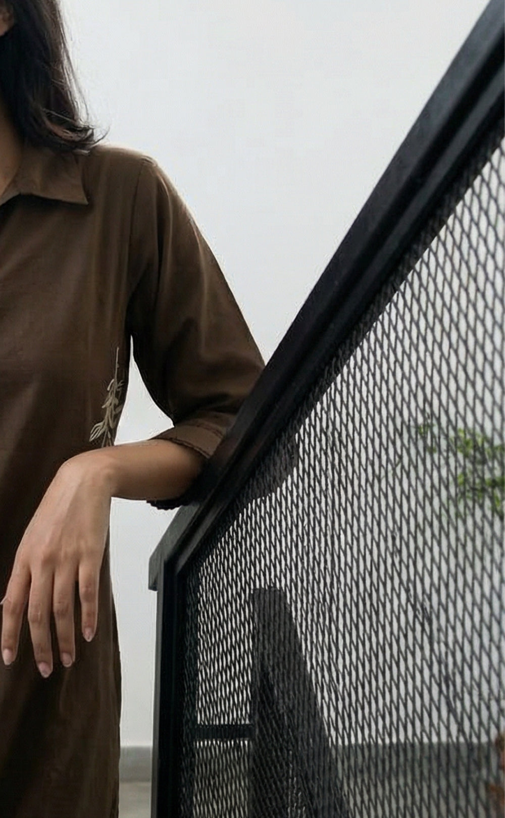 Mehndi Green Cotton All-over Floral Print Kurti Set