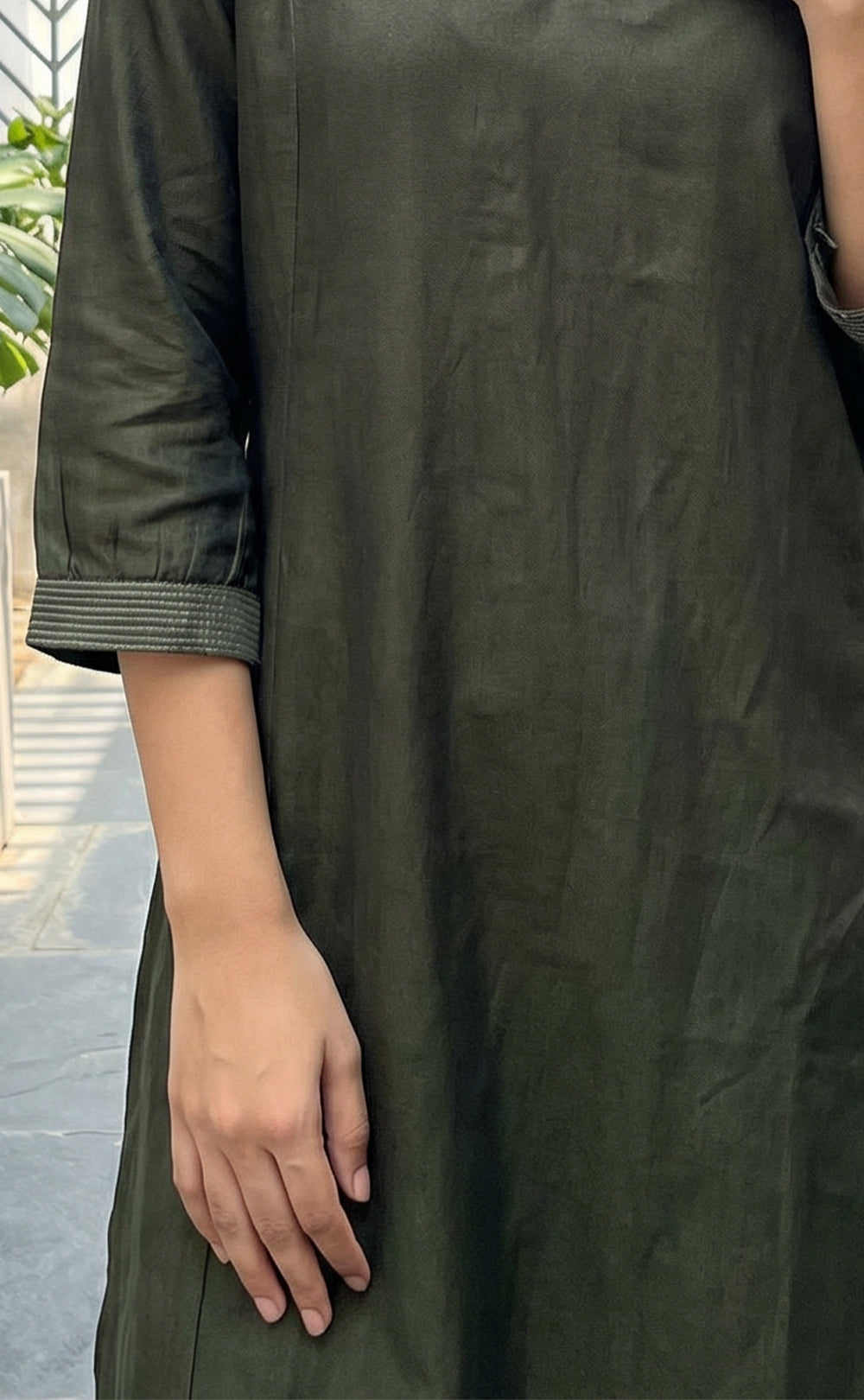 Forest Green Fancy Hand Embroidered Work Flair Kurti Set