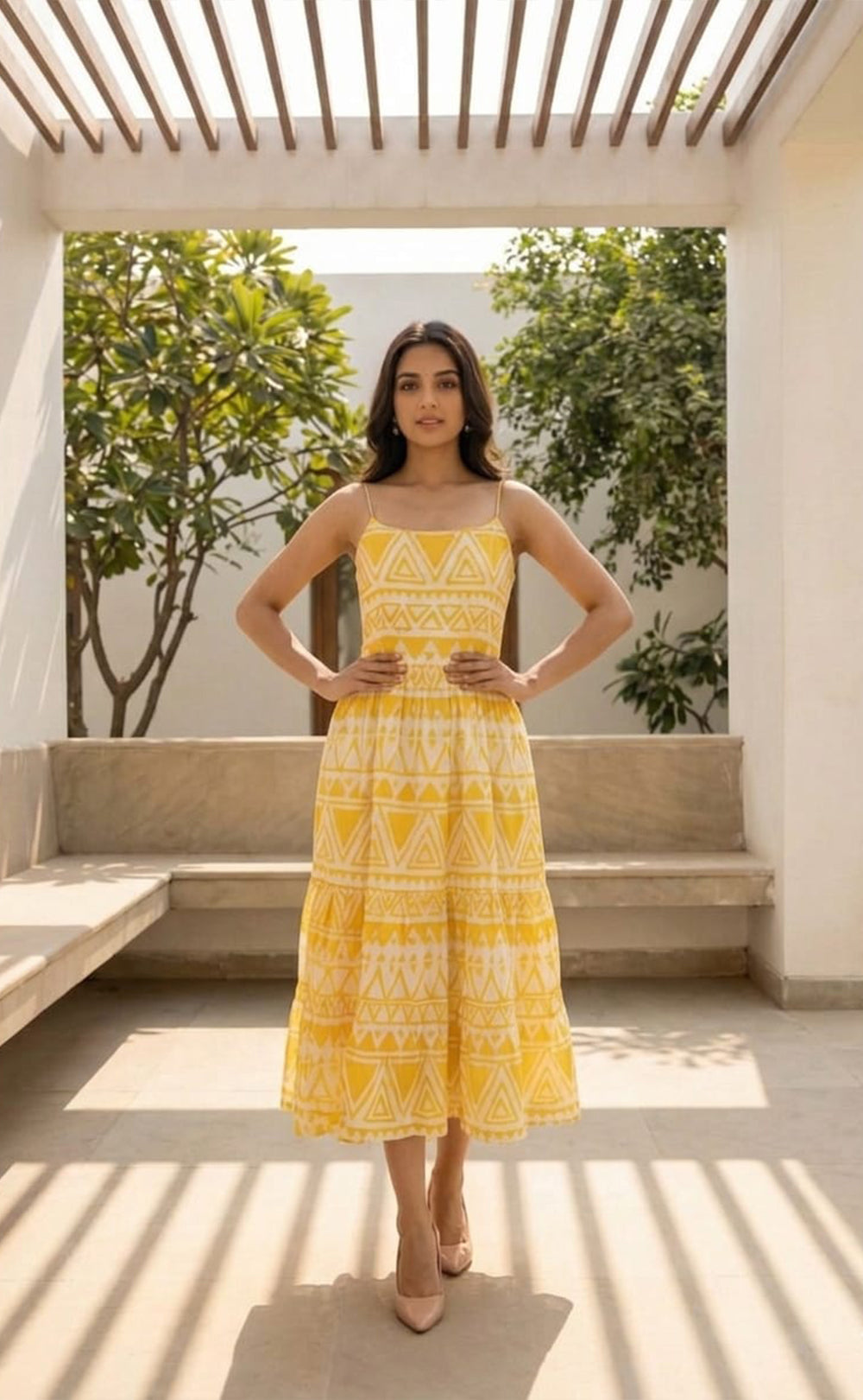 Sky Blue And Yellow Cotton Inner With Embroidery Patch Work With Coat Indo Western