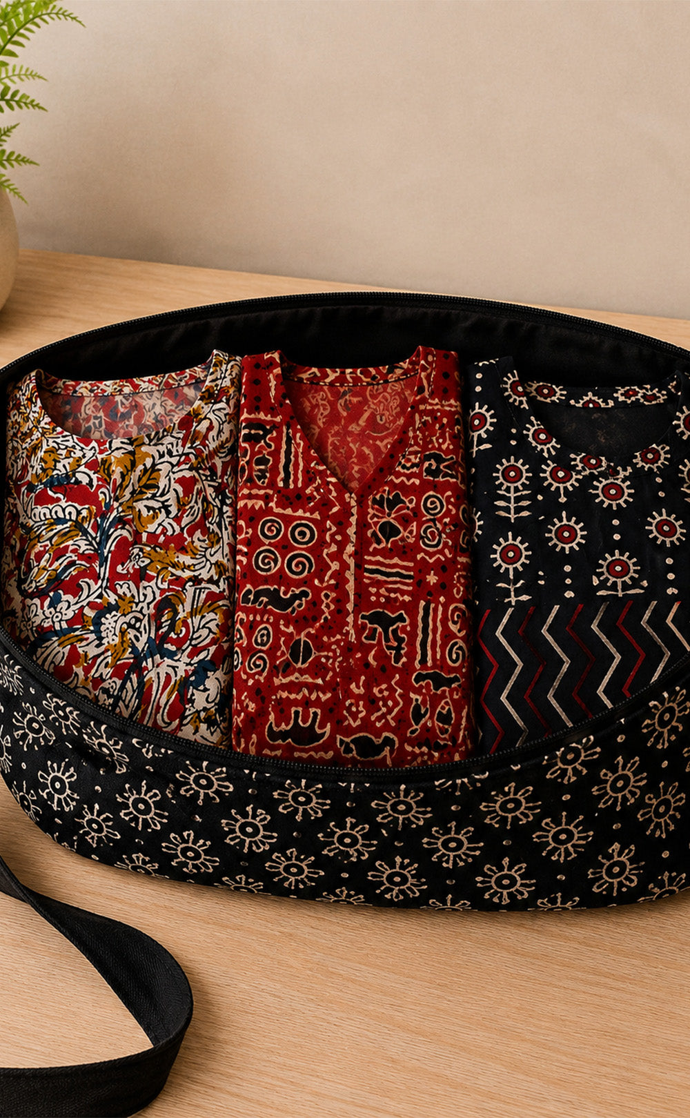 Cotton Straight Kurtis Combo – Pack of 3 with Free Cotton Sling Bag