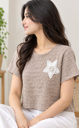 Light Grey Imported Plain T-Shirt