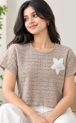 Light Grey Imported Plain T-Shirt