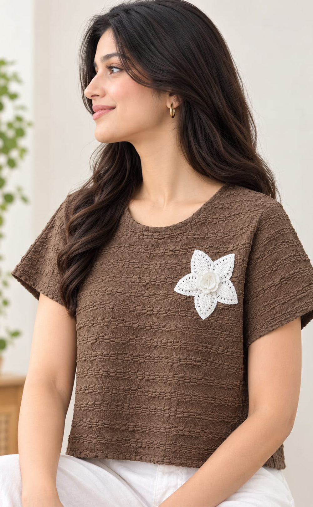 Dark Chocolate Brown Imported Plain T-Shirt