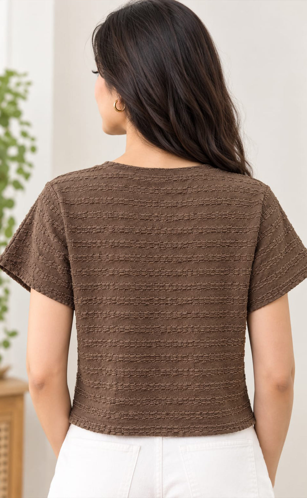 Dark Chocolate Brown Imported Plain T-Shirt